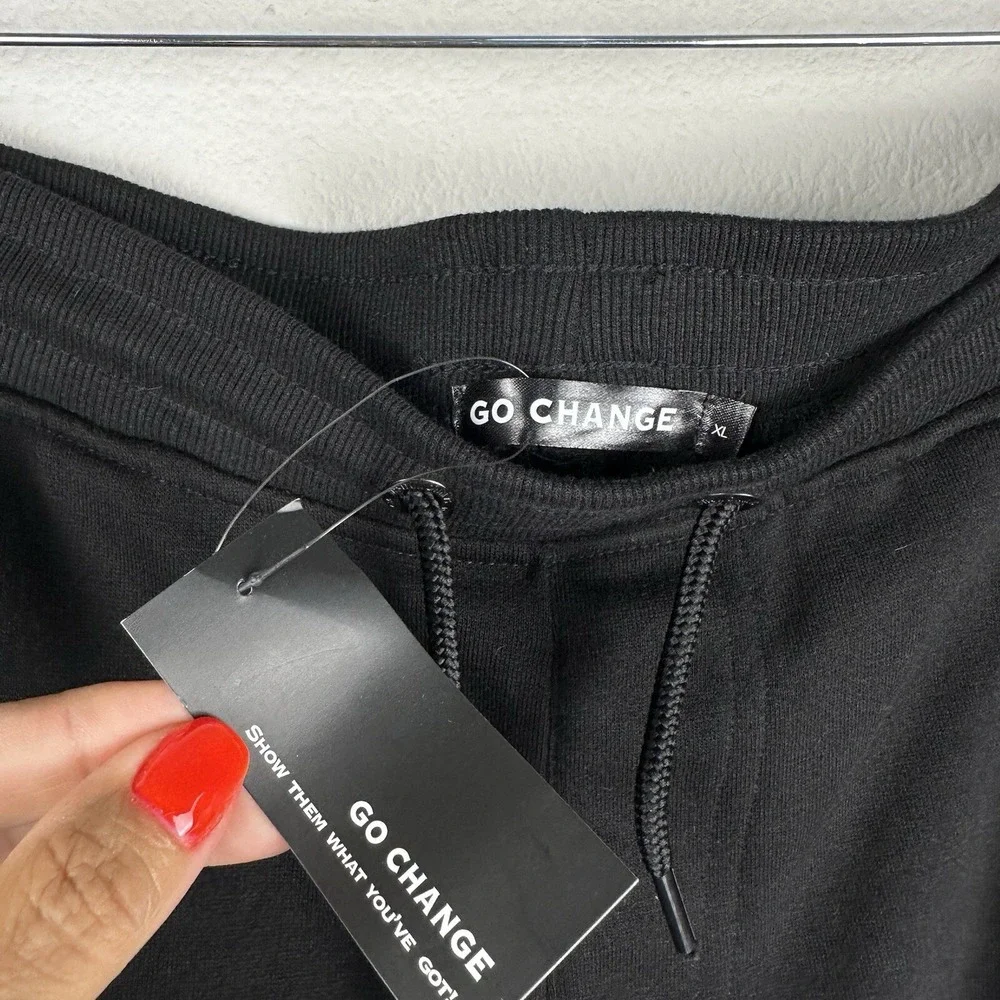 Go Change‎ Jogger Men's XL Black Sweatpants Rear Zipper Pocket NWT - Picture 6 of 6